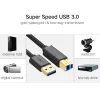 UGREEN US210 USB 3.0 A na B kábel, 2m, čierna