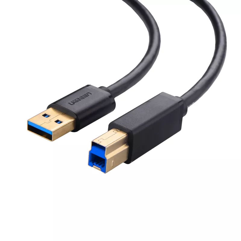UGREEN US210 USB 3.0 A na B kábel, 2m, čierna