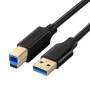 UGREEN US210 USB 3.0 A na B kábel, 2m, čierna