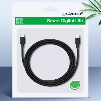 UGREEN US286 USB-C na USB-C kábel 1 m čierny - PD QC 3A 480Mbps