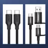 UGREEN US286 USB-C na USB-C kábel 1 m čierny - PD QC 3A 480Mbps