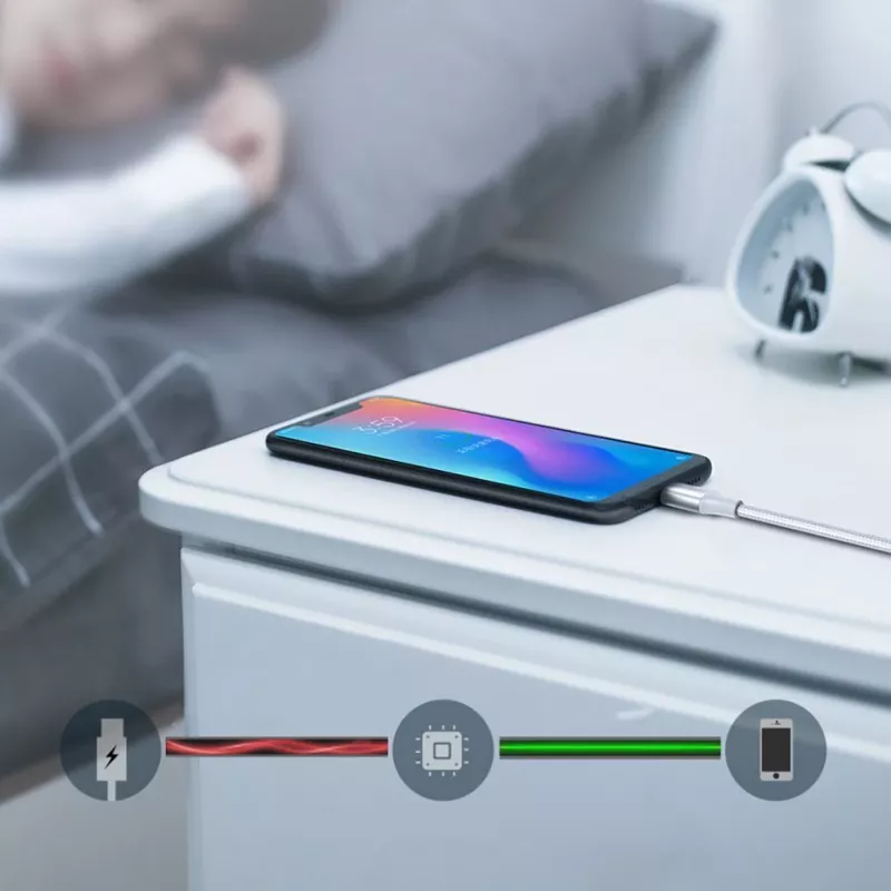 UGREEN US288 USB-A na USB-C kábel QC 3.0 3A 1m biely