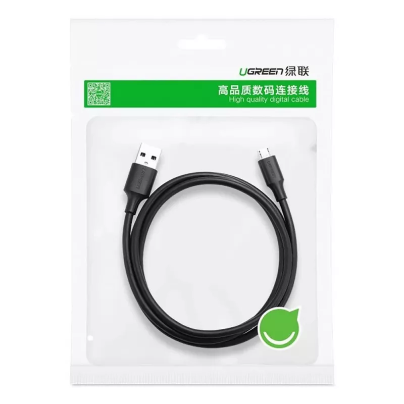 UGREEN US289 Micro USB / USB-A kábel 0,25m - čierny