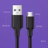 UGREEN US289 Micro USB / USB-A kábel 0,25m - čierny