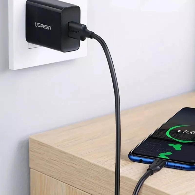 UGREEN US289 Micro USB / USB-A kábel 0,25m - čierny