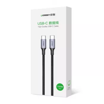UGREEN US316 USB-C na USB-C kábel 100W 5A 480Mbps 1m čierny
