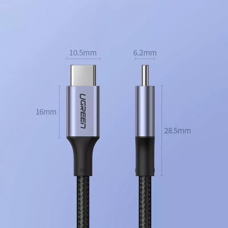 UGREEN US316 USB-C na USB-C kábel 100W 5A 480Mbps 1m čierny