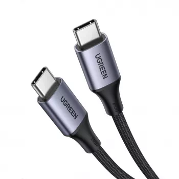UGREEN US535 USB-C na USB-C PD kábel 240W 5A 1m - sivá