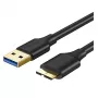 UGREEN USB 3.0 A na Micro-B kábel 1 m čierny