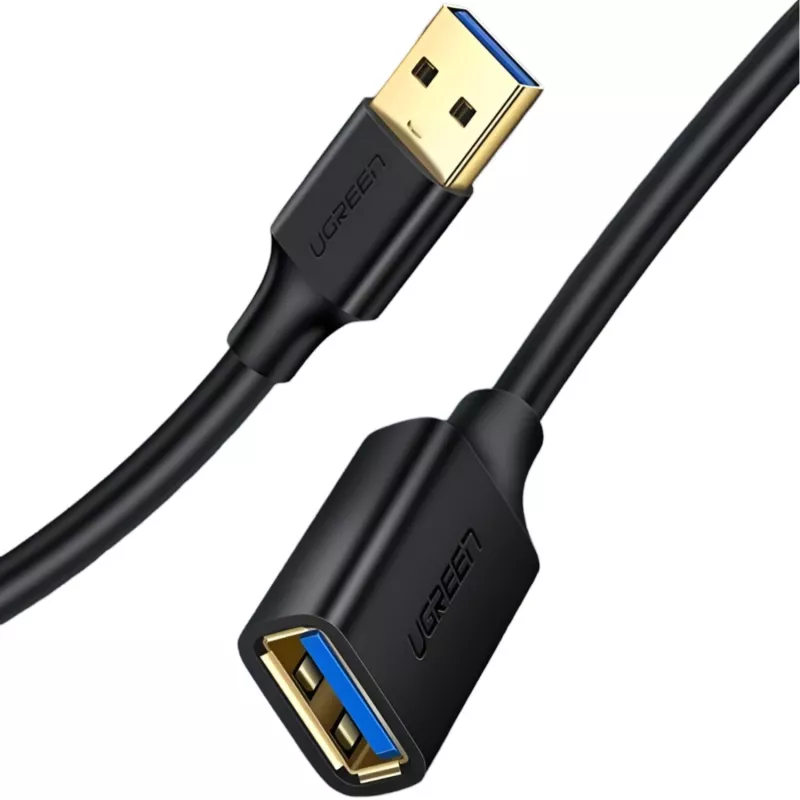 UGREEN USB 3.0 predlžovací kábel 3m čierny konektor samec na konektor samica SuperSpeed 5Gbps