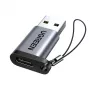 UGREEN USB 3.0 konektor samec na Type-C 3.1 konektor samica adaptér, prenos dát a nabíjanie, Space Gray