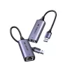 UGREEN USB-A 3.2 Gen 1 na 2.5G Ethernet adaptér, 2,5 Gbps RJ45 LAN, hliník, Space Gray, Plug & Play, Realtek RTL8156B, 10 cm kábel