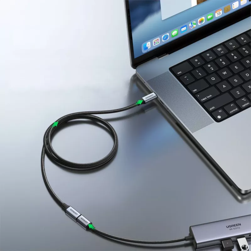 UGREEN USB-C 3.1 predlžovací kábel 1m – 100W PD, 10Gbps, 4K video