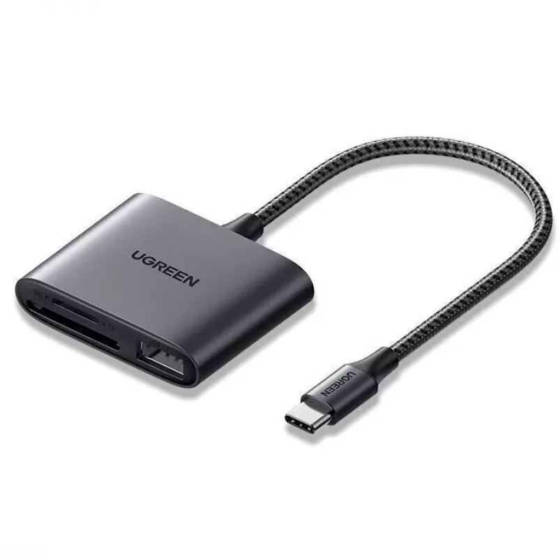 UGREEN USB-C čítačka kariet - Space Gray, SD & Micro SD, 5 Gbit/s