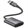 UGREEN USB-C čítačka kariet - Space Gray, SD & Micro SD, 5 Gbit/s