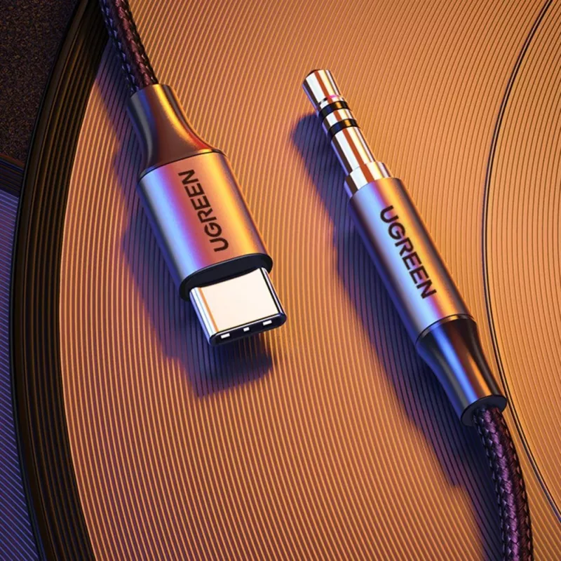 UGREEN Kábel USB-C na 3,5 mm 1 m sivý (AV143)