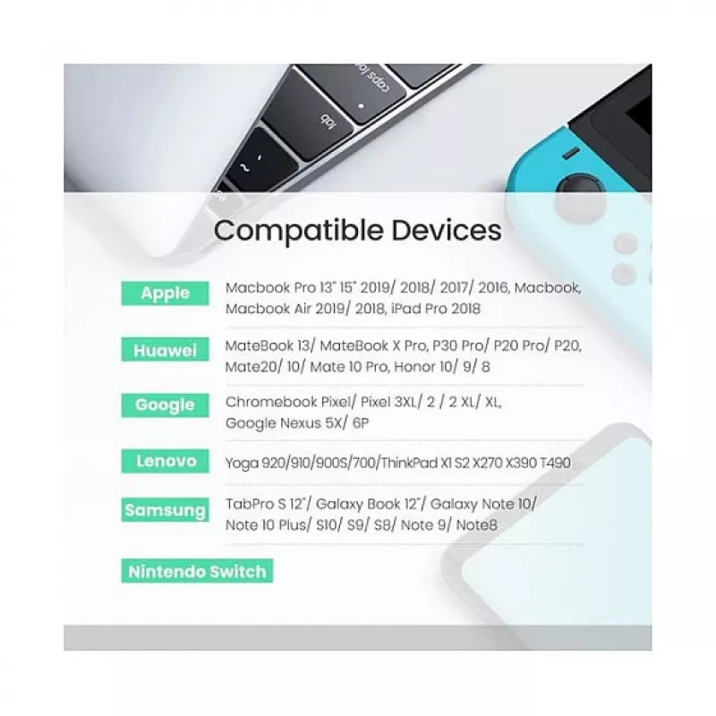 UGREEN USB-C na USB-C 100W pletený nylonový nabíjací kábel 2m čierny