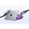UGREEN USB-C na USB-C nabíjací kábel USB 2.0 240W PD 3.1, hliníkové puzdro pletené, 2m sivá