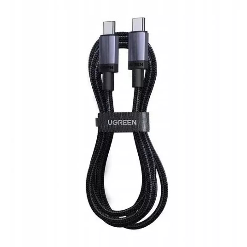 UGREEN USB-C na USB-C nabíjací kábel USB 2.0 240W PD 3.1, hliníkové puzdro pletené, 2m sivá