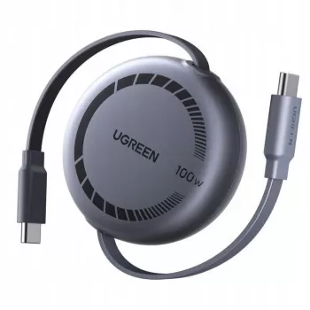UGREEN USB-C na USB-C PD 100W vyťahovací rýchlonabíjací kábel 1m čierny