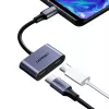 UGREEN USB Type-C duálny audio a nabíjací adaptér (15W PD, 2-in-1 splitter)