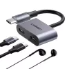 UGREEN USB Type-C duálny audio a nabíjací adaptér (15W PD, 2-in-1 splitter)
