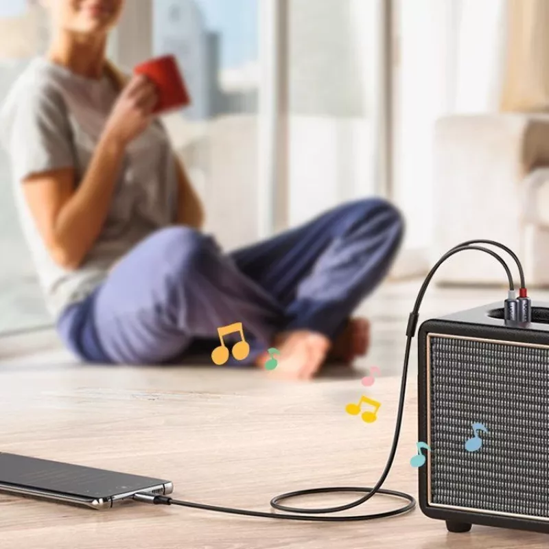 UGREEN USB Type-C na 2RCA audiokábel 1,5m sivý (20193 CM451)
