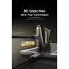 UGREEN USB4 USB-C na USB-C kábel 240W 40Gbps 16K@60Hz 80Gbps Thunderbolt 4 kompatibilný 1m nylonový pletený
