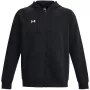 Under Armour pánska mikina s kapucňou Rival Fleece Full-Zip čierna