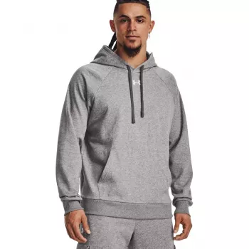 Under Armour Rival Fleece mikina s kapucňou sivá 1379757 025 L