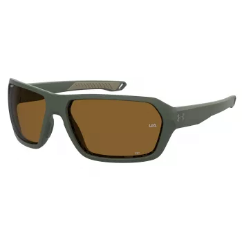 Under Armour UA-RECON-DLD pánske polarizované športové slnečné okuliare - matná čierna/sivá - 64/15/125 mm