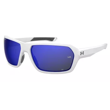 Under Armour UARECON6HTG47 pánske slnečné okuliare - hranaté, Wrap-Around, zelené šošovky, havanský rám
