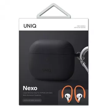UNIQ Uniq Nexo puzdro pre AirPods 3 s ušnými háčikmi silikón - sivé