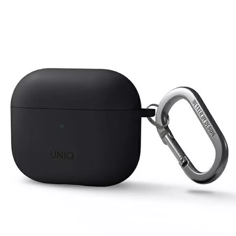 UNIQ Nexo puzdro pre AirPods 3 s ušnými háčikmi silikónové - sivé