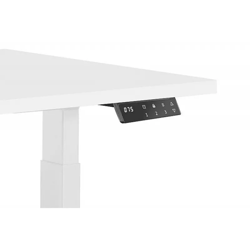 UNIQUE ACTIVE I Elektrický písací stôl 140x70 cm biely