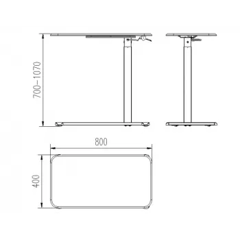 UNIQUE LAPTOP DESK Výškovo nastaviteľný pracovný stôl/stôl čierny