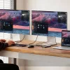Unitek 4-portový USB 3.0 hub s 30 cm káblom, sivý