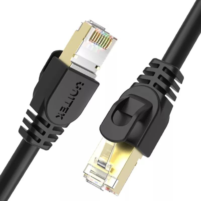 UNITEK Cat.7 SSTP Ethernet patch kábel RJ45, 0,5 m, sivý, 10 Gbit/s, 600 MHz, pozlátený
