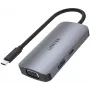 Unitek D1051A USB-C hub s 1x USB 3.0, VGA, 2x HDMI, Power Delivery a MST