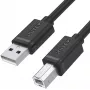 UNITEK USB 2.0 Type-A konektor samec na Type-B konektor samec kábel 2m čierny