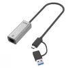 UNITEK USB-A/C 3.1 Gen 1 na RJ45 2.5 Gigabit Ethernet adaptér U1313C