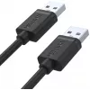 UNITEK Y-C442GBK USB 2.0 Type-A konektor samec na Type-A konektor samec kábel 1,5 m čierny