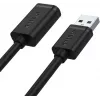 UNITEK Y-C449GBK USB 2.0 predlžovací kábel, Type-A konektor samec na konektor samica, 1,5 m, čierny
