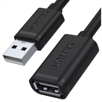 UNITEK Y-C449GBK USB 2.0 predlžovací kábel, Type-A konektor samec na konektor samica, 1,5 m, čierny