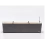 URBALIVE BERBERIS samozavlažovací obdĺžnikový kvetináč 80 x 20 cm, sivý