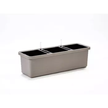 Urbalive Berberis Trio samozavlažovací kvetináč 117 x 39 cm, svetlosivá