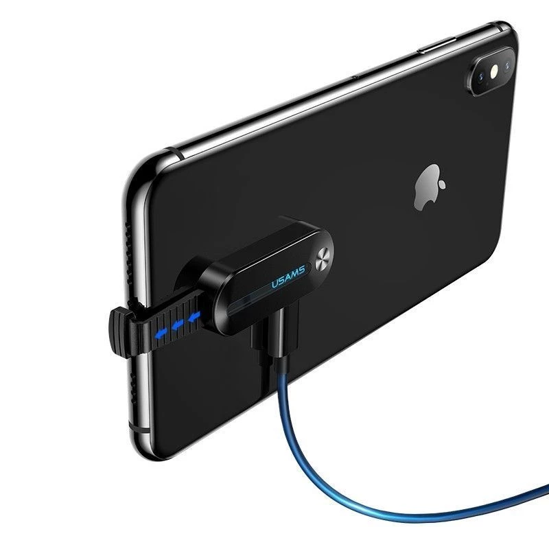 USAMS Lightning duálny adaptér s LED svetlom SJ357 čierny