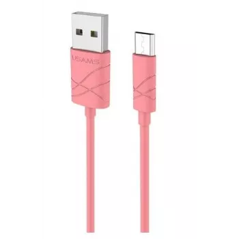 USAMS US-SJ039 U-Gee Pro PVC univerzálny Micro USB na USB dátový a rýchlonabíjací 2A kábel 1m červený