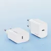 USAMS Yi Series T65 20W PD rýchla nabíjačka s káblom USB-C na USB-C 60W, biela (OYXLTZ01)