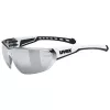 UVEX Equate cyklistické okuliare, White Matt / Mirror Silver